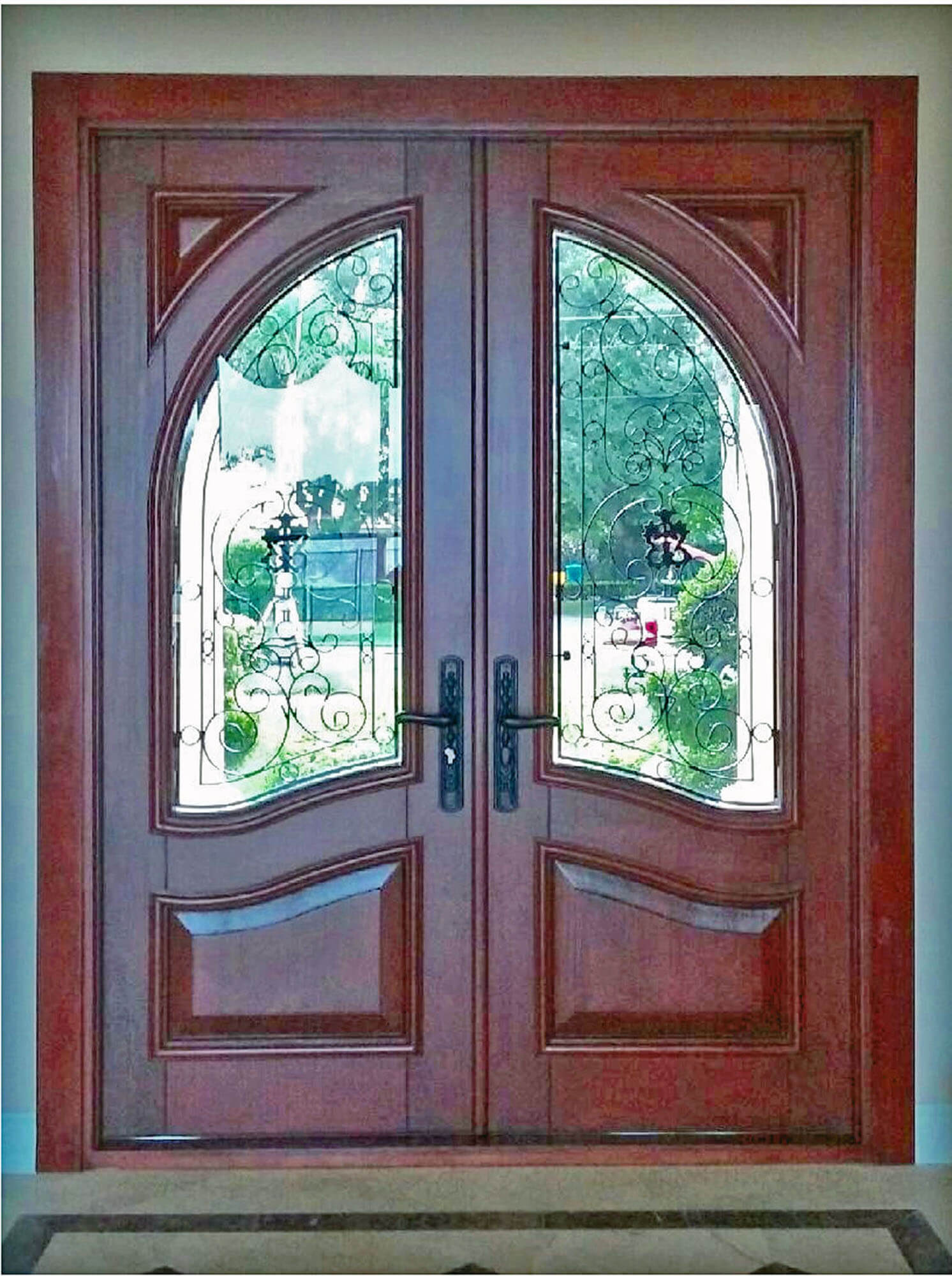 Newport Mahogany Front Door Interior