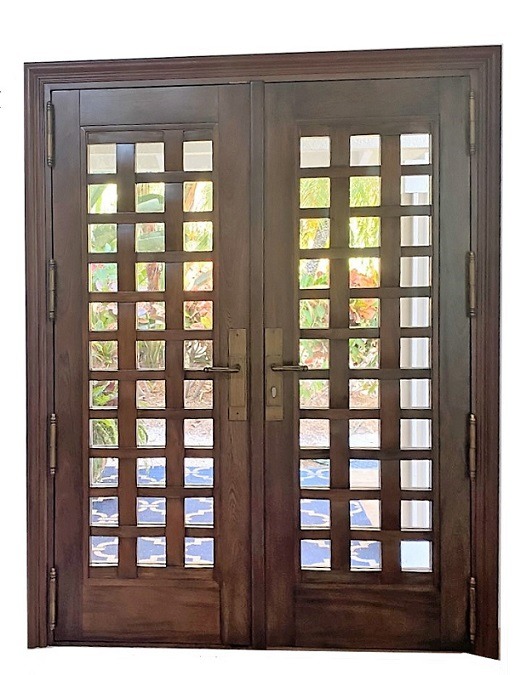 FISHERMANS MAHOGANY ENTRY DOOR