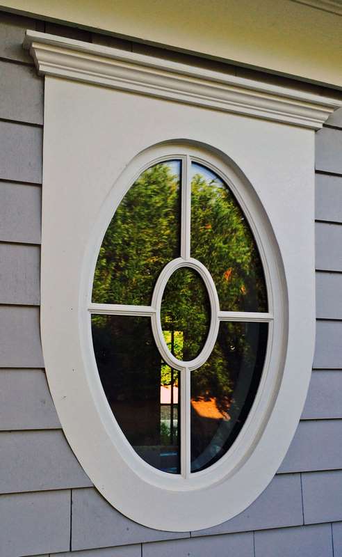 BRIDGEHAMPTON OVAL MAHOGANY FIXED WINDOW