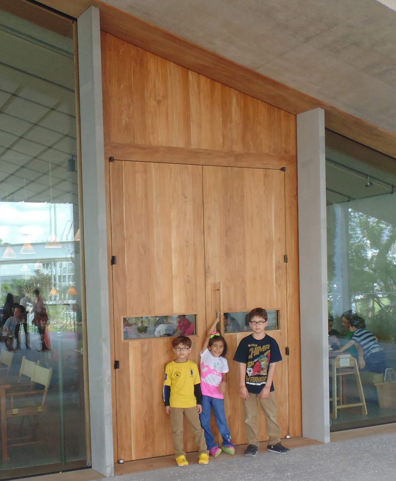 MUSEUM OF MIAMI TEAK RESTAURANT DOUBLE DOORS
