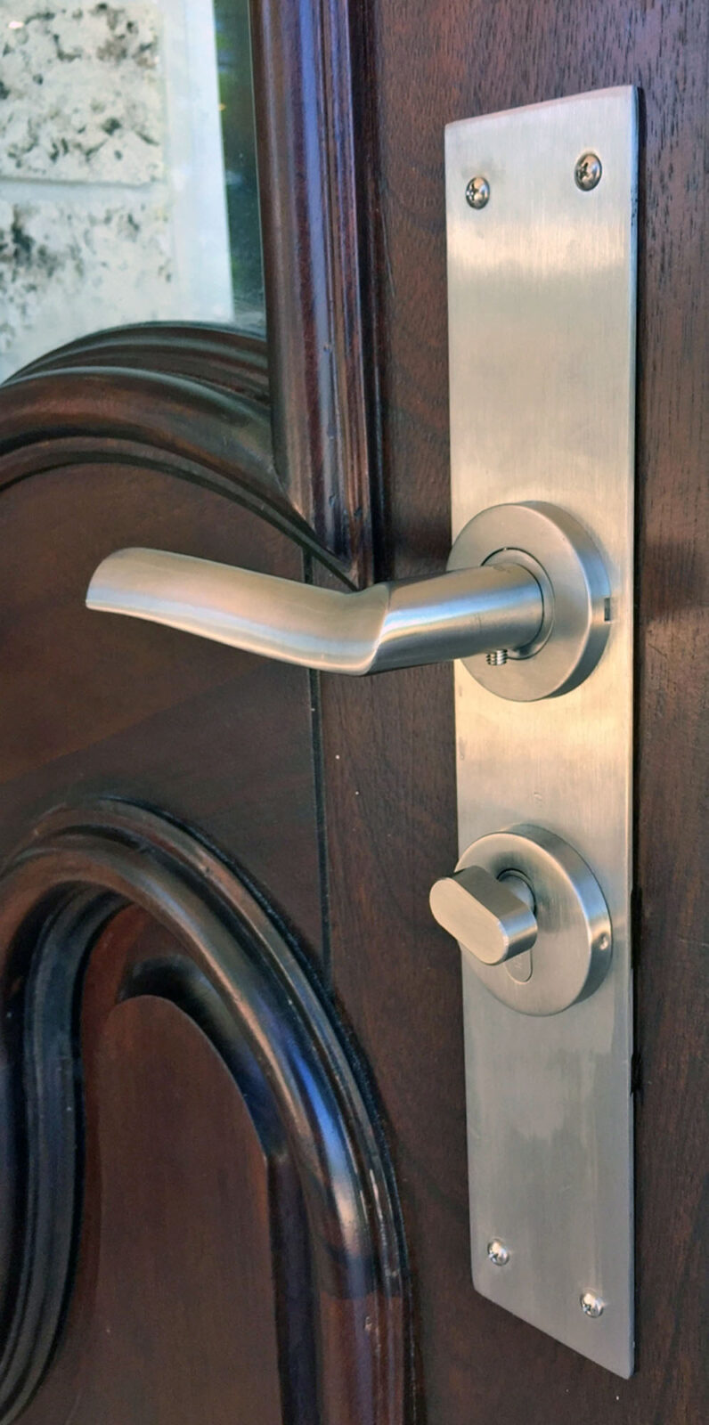 VALUSA MAHOGANY GLASS DOORS AND TRANSOM