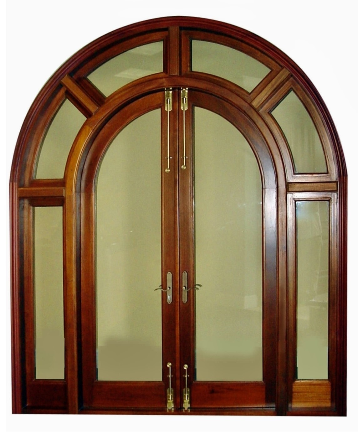 VALUSA MAHOGANY GLASS DOORS AND TRANSOM