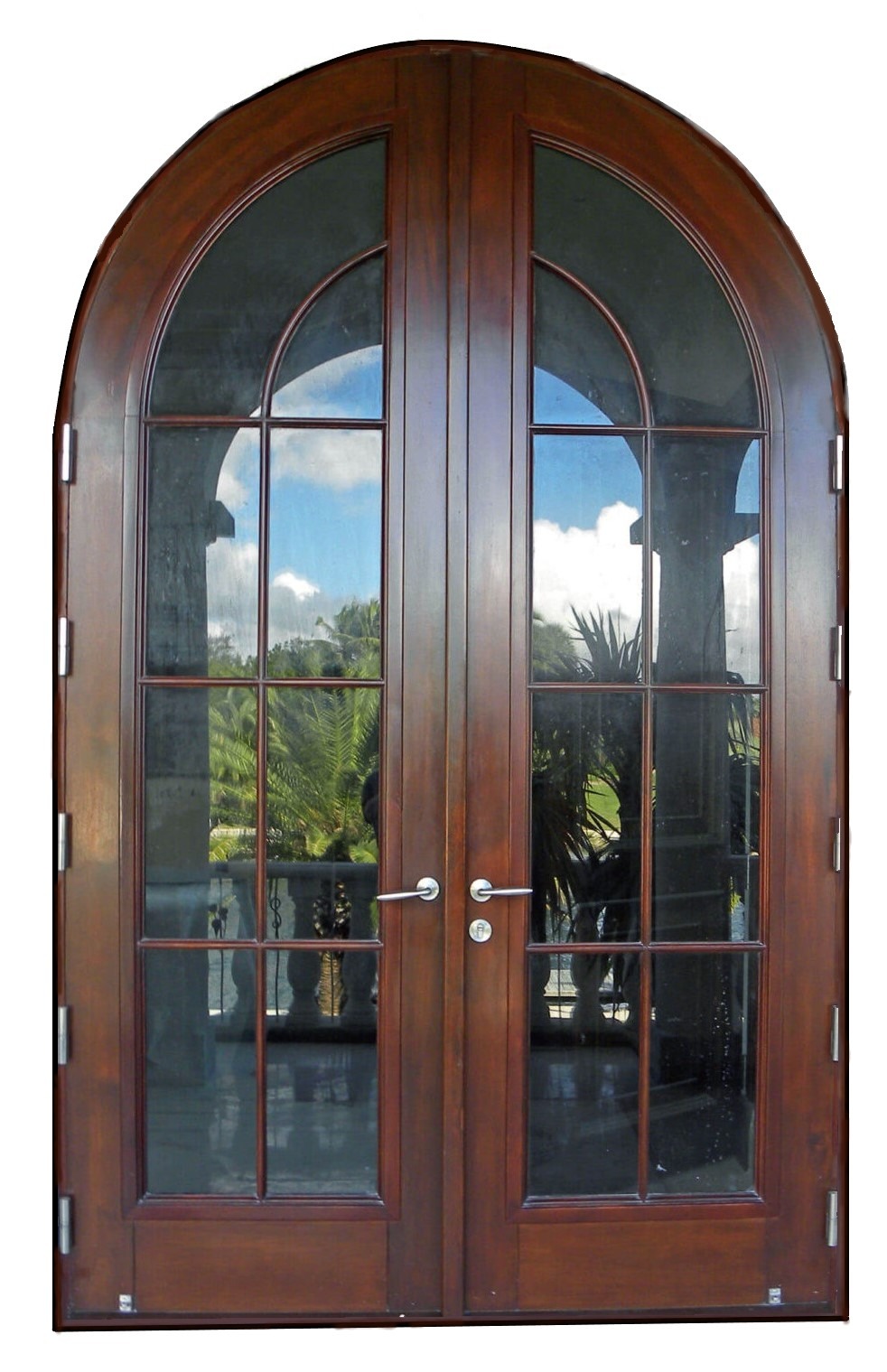 VALUSA MAHOGANY GLASS DOORS AND TRANSOM
